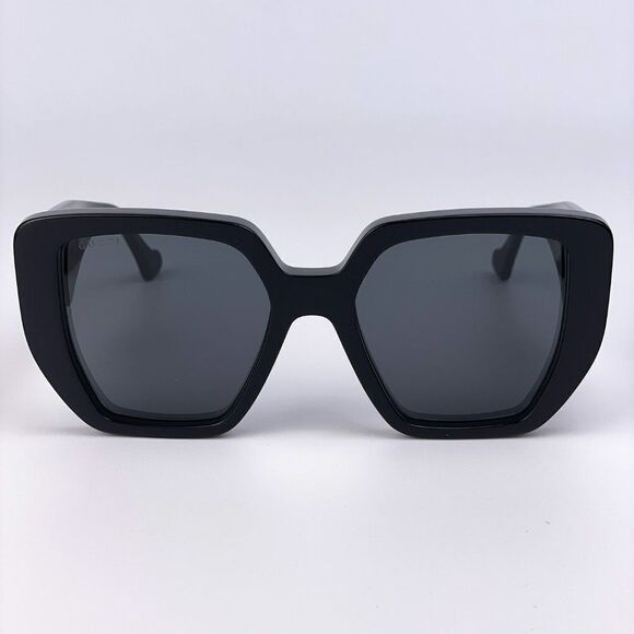 BRAND NEW Gucci GG0956S 003 Oversized Black Grey LOGO Women Sunglasses - Picture 5 of 11